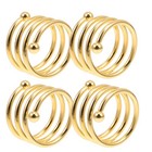 4Pcs Spring Design Napkin Rings Lovely Napkin Rings Unique Napkin Buckle for