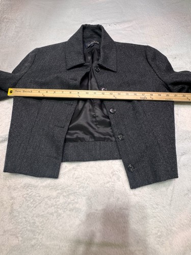 Vintage Harold's Damen Jacke Blazer Größe 6 Sport Mantel Wolle Alpaka Mischung Crop USA - Bild 3 von 9