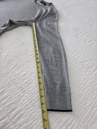 Theory Rundhalspullover Merinowolle Pullover Herren L grau - Bild 8 von 11