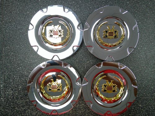 NEW 2006-2008 Cadillac XLR Vogue Chrome Center Caps 99-04113 99-4577 4608 Set/4* - Picture 1 of 9