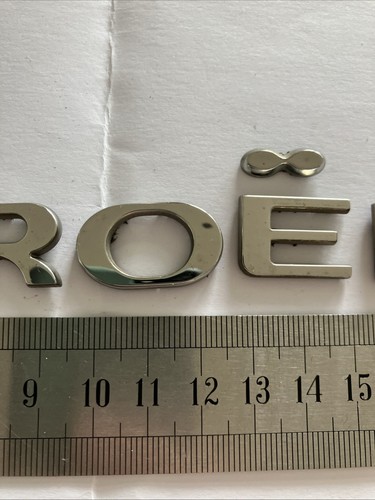 Citroen Badge Nameplate Letters Rear Tailgate Logo Silver Plastic - Picture 5 of 11