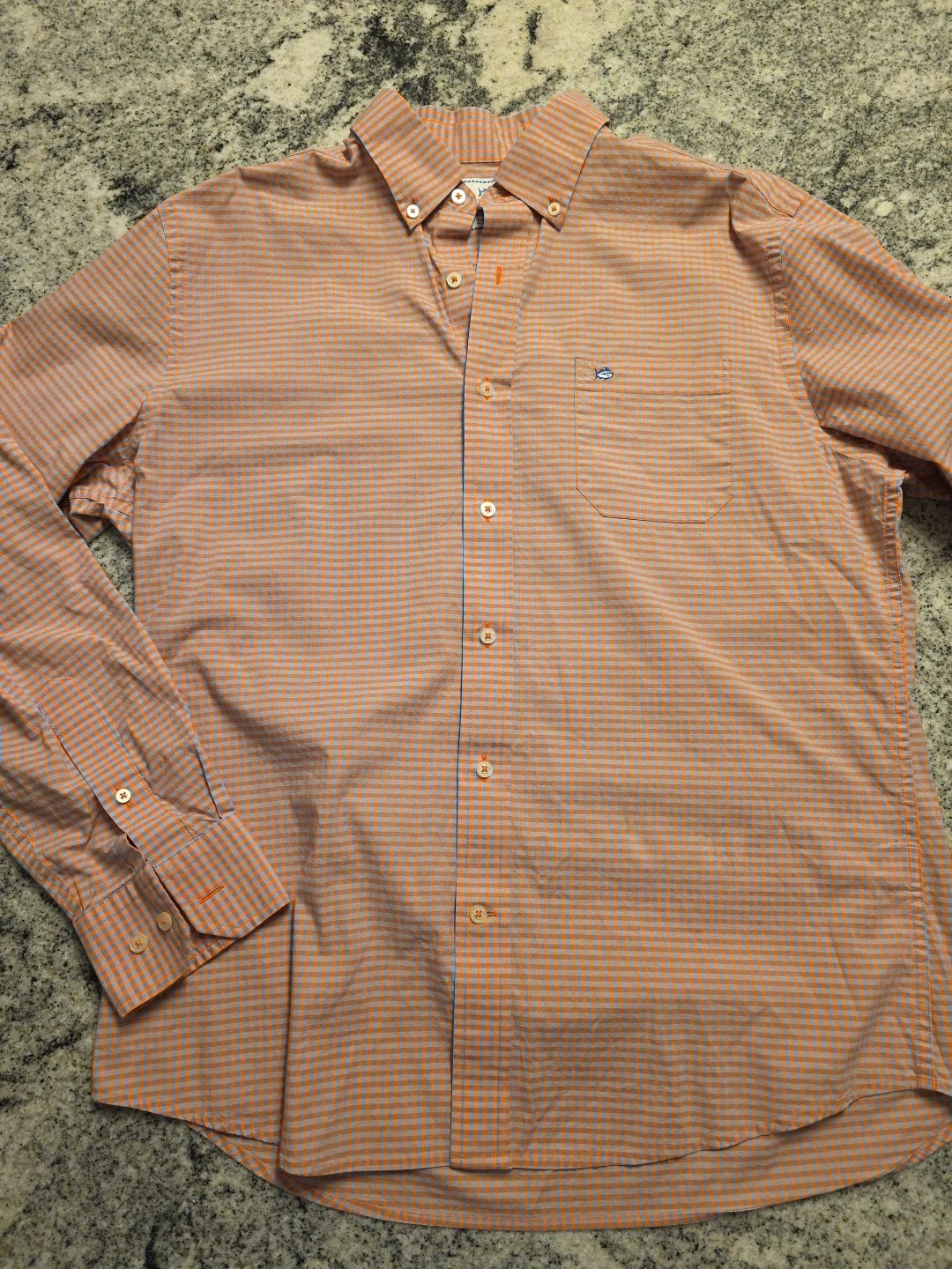 Southern Tide Shirt Mens Large Red Plaid Intercoastal Stretch Performance N39