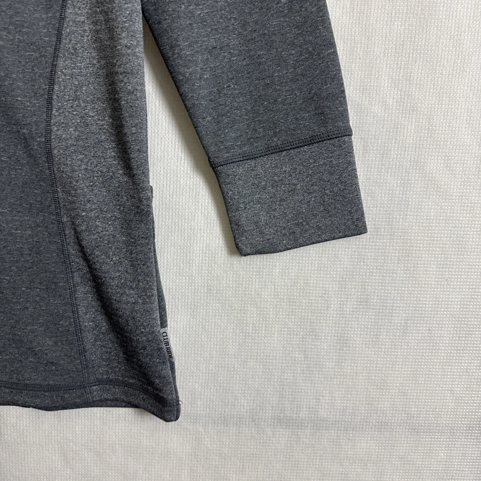 Camiseta deportiva de ciclismo Club Ride CR para mujer talla pequeña gris hermosa manga 3/4 cremallera 1/4 Foto 3 de 4