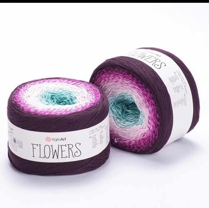YarnArt Flowers 1 x250g Cake 1000m Knitting Wool Crochet Yarn in 50 Colours 301