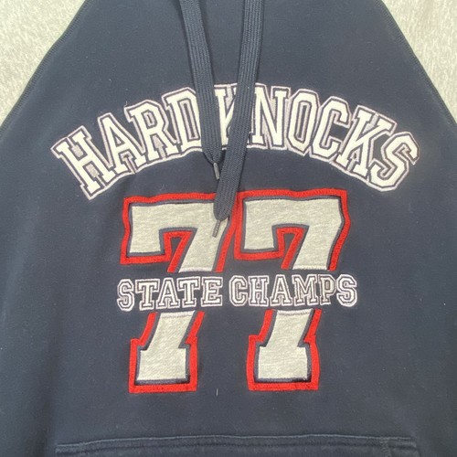 Hard Knocks 77 State Champs bestickt marineblau & grau Pullover Hoodie Herren Größe XL - Bild 6 von 10