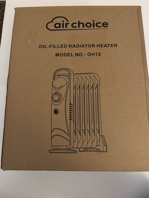 Air Choice OH12 Oil Filled Radiator Heater 700W Space-Heater Plastic White 