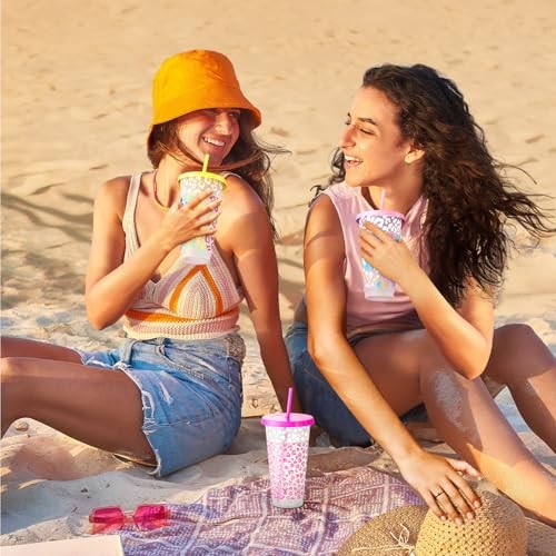 Plastic Cups with Lids and Straws - 6 Pack 24 oz Color Changing Cups, Iced - Picture 7 of 7