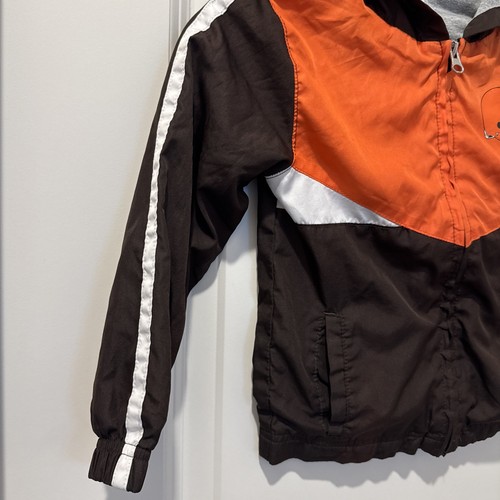 Kids NFLCleveland Browns 4T Zip Up Windbreaker Official Lined Hood Pockets - Picture 4 of 9
