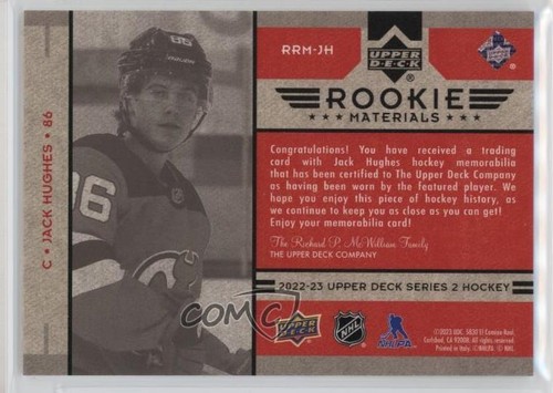 2022 Series 2 Rookie Materials Retro Veteran Flashbacks Achievement Jack Hughes - Picture 2 of 6