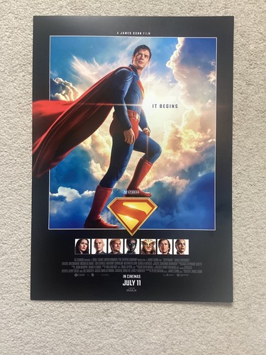 Superman it begins official 2025 A3 Odeon movie cinema Poster
