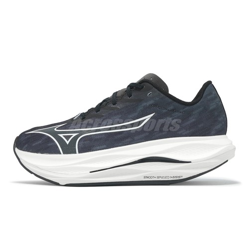 Mizuno Wave Rebellion Flash 3 Wide Black White Men Racing Running J1GC2537-01 - Picture 2 of 8