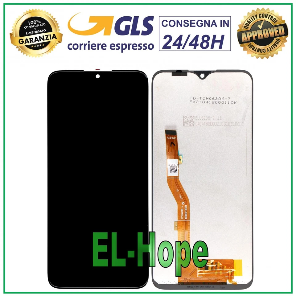 DISPLAY LCD + TOUCH SCREEN PER TCL 205 4187D SCHERMO MONITOR VETRO ASSEMBLATO