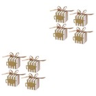 100 pcs Stripes Paper Graduation Candy Treat Boxes Gift Boxes with Doctoral Tag