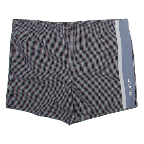 SPEEDO Mens Swimming Shorts Black Check L W40