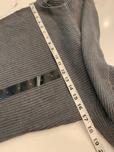 Banana Republic Gray Women's Medium Ribbed Off-Shoulder Long Sleeve Sweater NEW - Picture 5 of 11