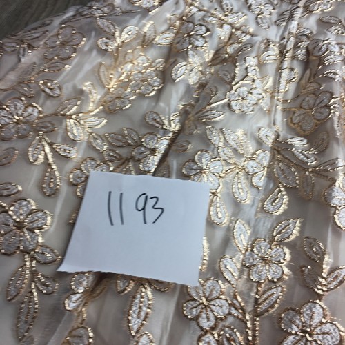 Rare Editions Girls Gold Brocade Floral Embroidered Dress Size 10 - Picture 10 of 10