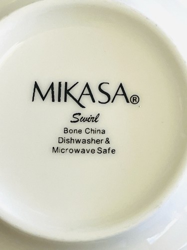 Mikasa SWIRL White Dessert Bowls 4 3/8" Set Of 3 PERFECT CONDITION - Picture 7 of 10