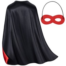 Double-Sided Superhero Capes Masks for Dress-Up, Halloween, Cosplay