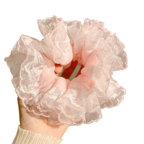 Multilayer Large Lace Hair Tie Elastic Exaggerated Hair Ring Daily - Picture 18 of 18