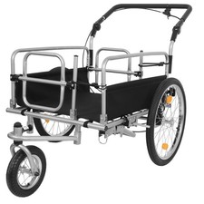 3-in-1 Heavy-Duty Cargo Bike Trailer with Stroller Function, 20" Wheels