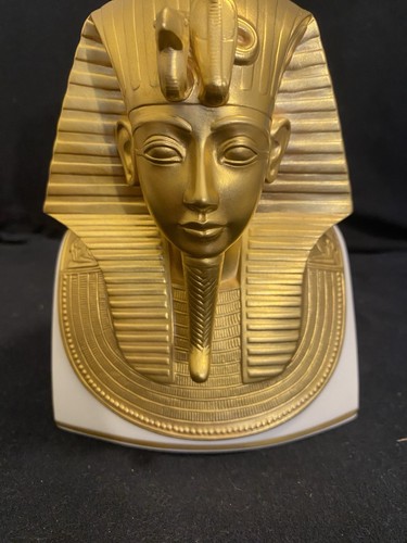 The Gold Mask of Tutankhamun Bust 1978 Lenox Metropolitan Museum Limited Edition - Picture 3 of 16