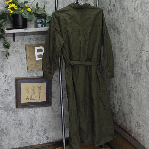 Future Collective Womens Belted Maxi Shirtdress 93224570 Dark Olive Green M - Picture 2 of 7
