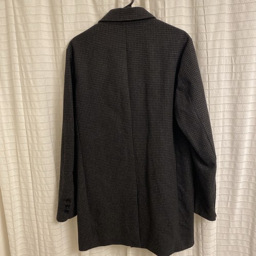 Cappotto uomo Guess nero grigio medio bottoni tasche colletto invernale città lana - Foto 6 di 6