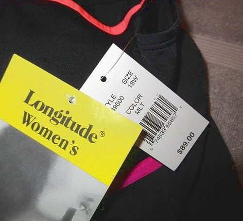 Longitude Swimsuit Size 18W Neon Rainbow One Piece Long Torso Tummy Control NWT - Picture 10 of 10