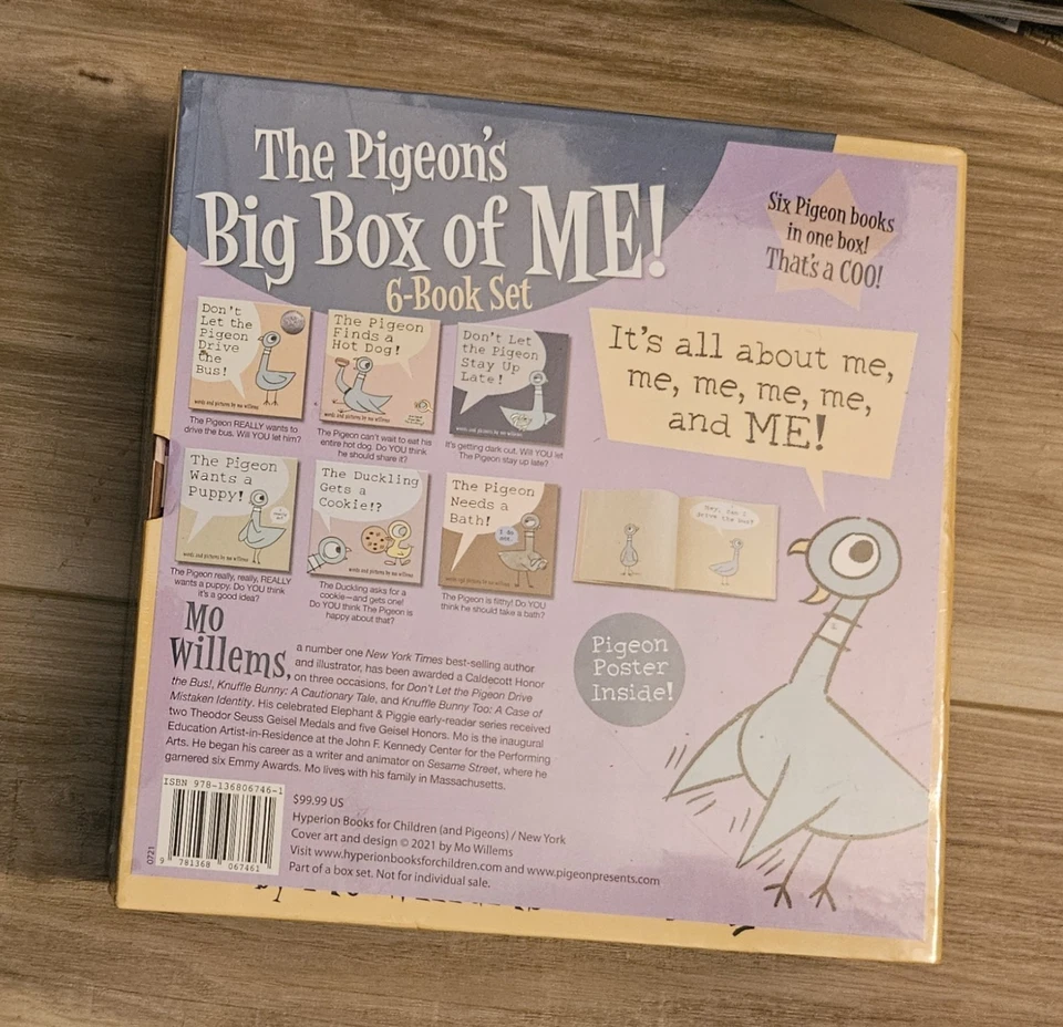 The Pigeon’s Big Box Of ME: Mo Willems 6 Book Pigeon Books & Poster New/other - Image 2 of 2