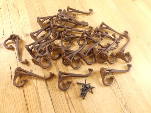 25 rustico cappotto in ghisa cappello ganci da parete restauro scuola fattoria asciugamano bagno cucina - Foto 4 di 11