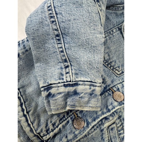 Gap Kids Sherpa Icon Denim Fleece Lined Jean Jacket Acid Wash - Kids Size 8 - Picture 7 of 10
