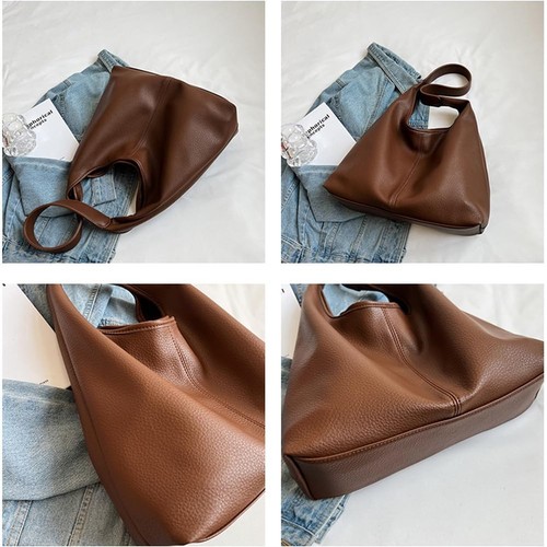 Slouchy Hobo Tote Bags for Women - Retro PU Leather Crossbody & Soft Shoulder... - Picture 5 of 7