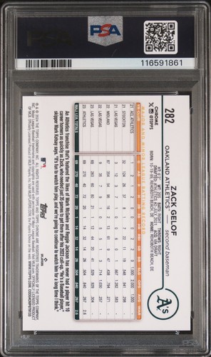 2024 Topps Cromo Logofractor Zack Gelof Negro Refractor/10 RC PSA 10 GEM MT - Imagen 2 de 2