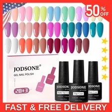 20 PCS Gel Nail Polish Set, Spring Colors Nail Kit with Base & Top Coats, NEW!..
