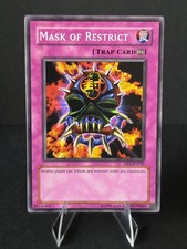 Yugioh Trap - Mask of Restrict - Unlimited - DB1-EN221 - Near Mint Vintage