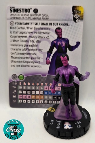 HeroClix Sinestro 041a DC Lantern Legacy Set Neu Super Rare