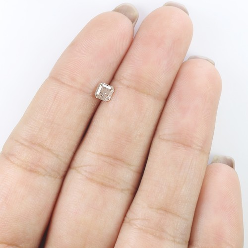 0.48 CT Natural Loose Radiant Diamond 4.00 MM Yellow Grey Color Diamond LQ5963 - Picture 3 of 8