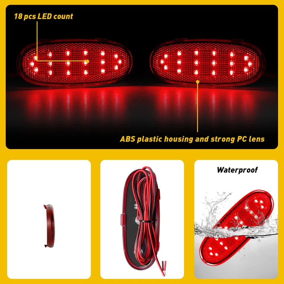 4X LED Door Panel Courtesy Lights For 04-09 Dodge Durango 07-09 Chrysler Aspen A - Image 4 of 4