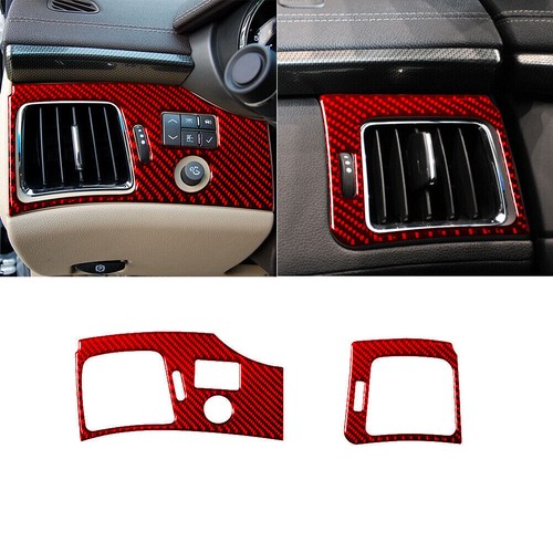 31pcs For Cadillac CTS 2008-2013 Red Carbon Fiber Whole Interior Trim Set NEW - Picture 4 of 12