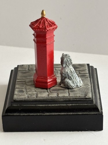 Vtg Fine Art Miniatures Girl Dog Postbox Mailbox Thingumybobs Sheffield England - Picture 9 of 18