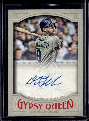 2016 Topps Gypsy Queen DJ LeMahieu Auto #GQA-DL Rockies - Picture 1 of 2