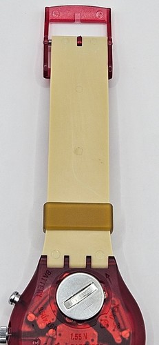 Swatch Chrono "Navy Berry" SCR100 – 1991 – Vintage NOS – Working + Box - Foto 13 di 14