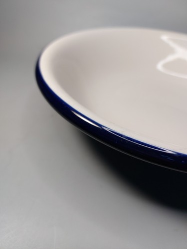 2 Vintage Crown Corning Japan Serve ware Cobalt Blue 12.5 Platter and 9.5 Bowl - Bild 8 von 14