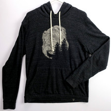 Organic Cotton Blend Hoodie Men’s Large Charcoal Made in USA | United By Blue