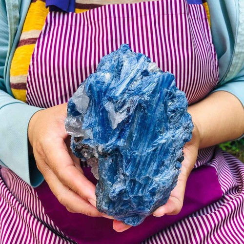 2 Stck. 5,63 Pfund natürlicher blauer Kristall Kyanit grober Edelstein Mineral Probe Heilung 1907 - Bild 4 von 17