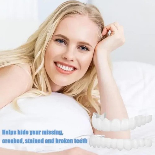 Smile Snap On Falsche Zähne Set für Essen & Trinken Zahnersatz Veneers Dental Zahnabdeckung - Bild 11 von 26