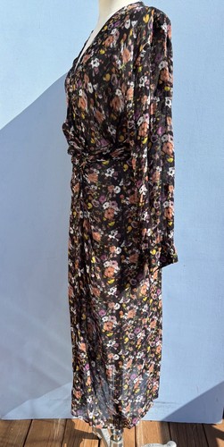 Rag & Bone Women's Black Amber Floral Print Midi Dress Size 2 -$495 - Picture 8 of 23