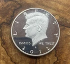 2012-S Proof Silver Kennedy Half Dollar 90% USA .900 Cameo San Francisco