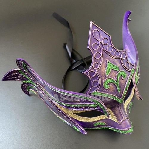 Mens Masquerade Mask Warrior Helmet Military Cosplay Dress Up Halloween Party - Picture 12 of 32