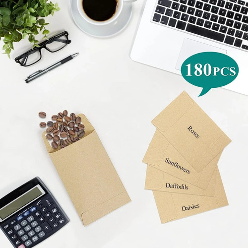 180pcs Small Seed Saving Envelopes Bulk 2.35 X 3.5 Empty Paper Packets for Coins - Picture 3 of 6